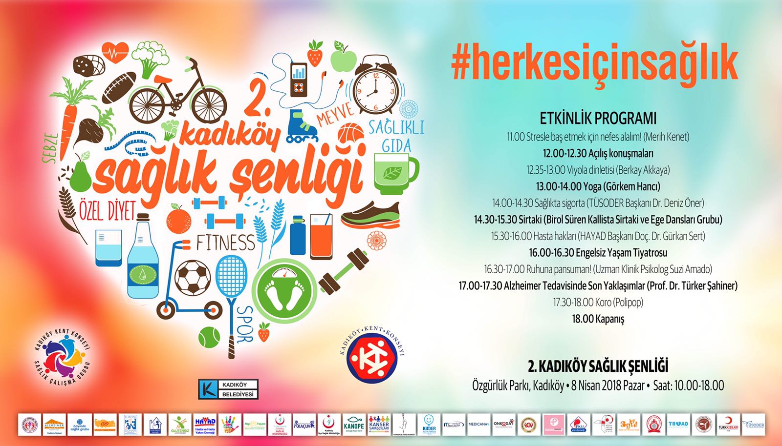 STK’lar ‘’Dünya Sağlık Günü’’nde,   #herkesiçinsağlık diyor ve  II. Kadıköy Sağlık Şenliği’nde buluşuyor.